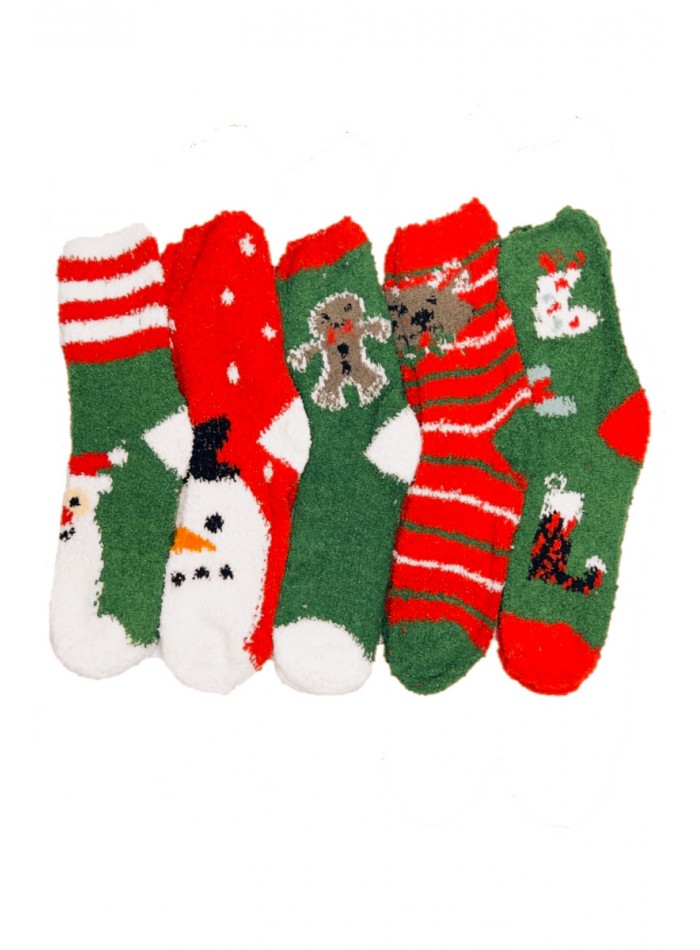 Set de 5 sosete cocolino cu motive de Craciun